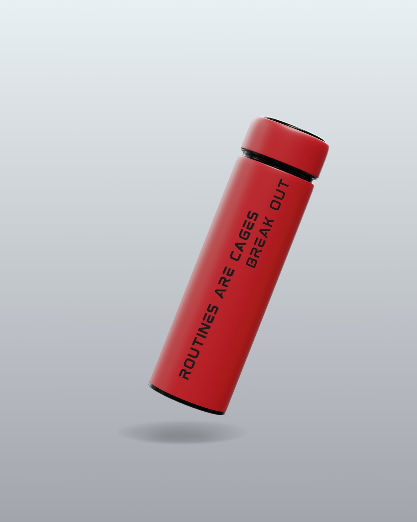 Break Out Motivational Black Insulated Water Bottle | Minimalist Stainless Steel Gym & Travel Flask