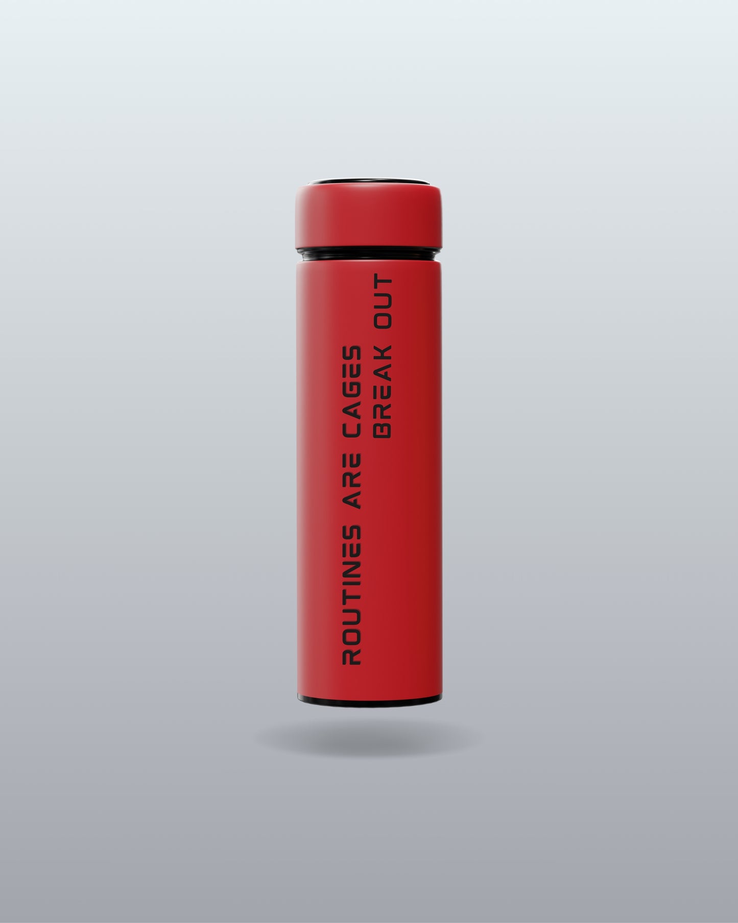 Break Out Motivational Black Insulated Water Bottle | Minimalist Stainless Steel Gym & Travel Flask