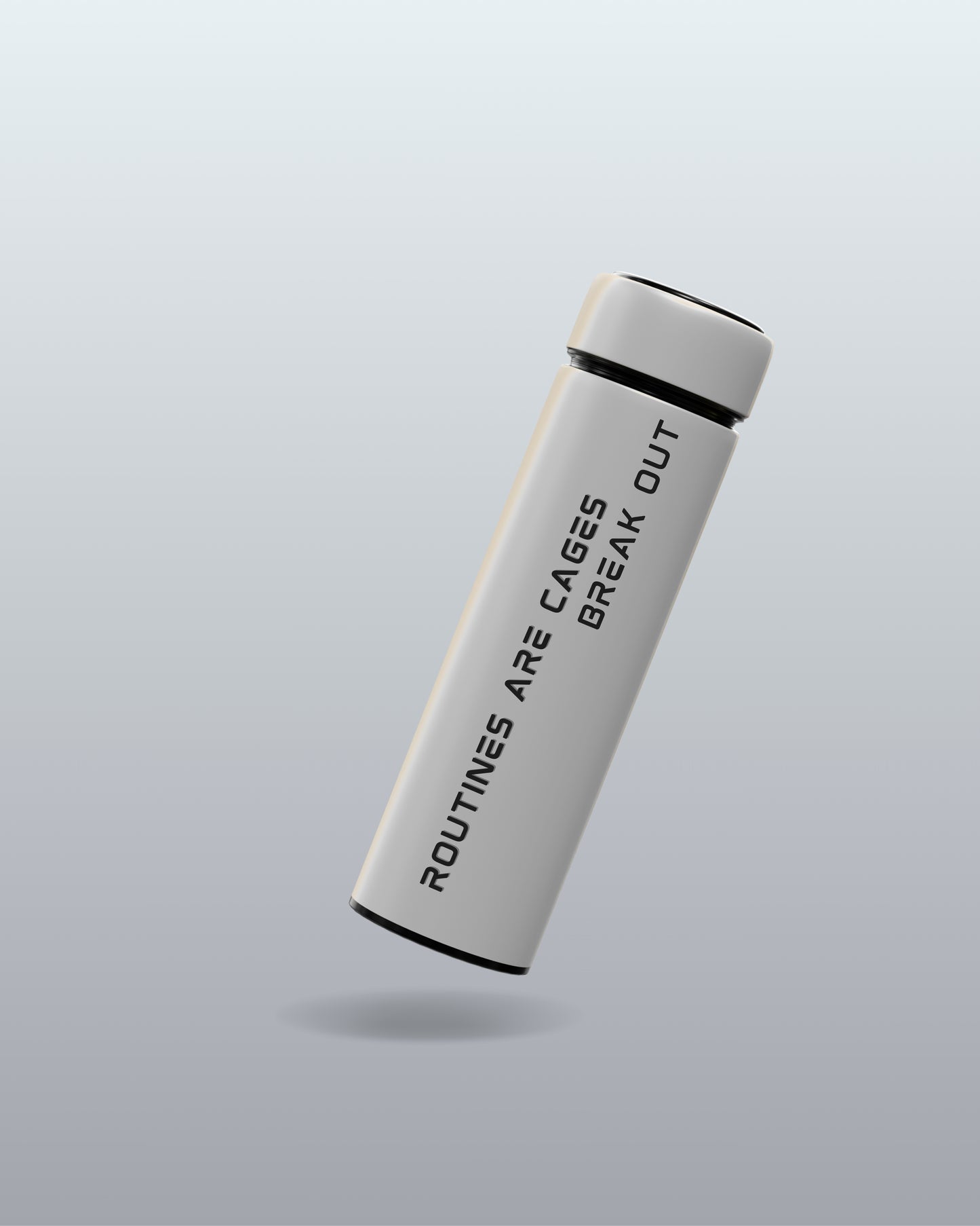 Break Out Motivational Black Insulated Water Bottle | Minimalist Stainless Steel Gym & Travel Flask