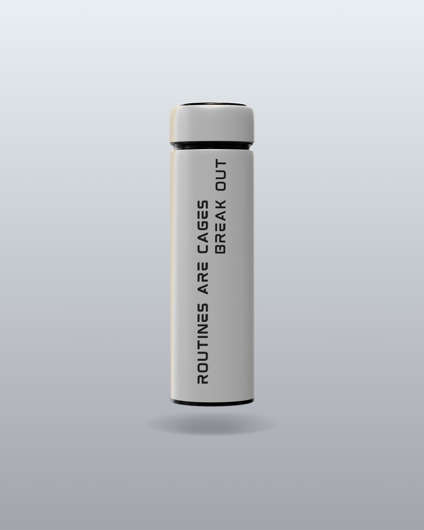 Break Out Motivational Black Insulated Water Bottle | Minimalist Stainless Steel Gym & Travel Flask