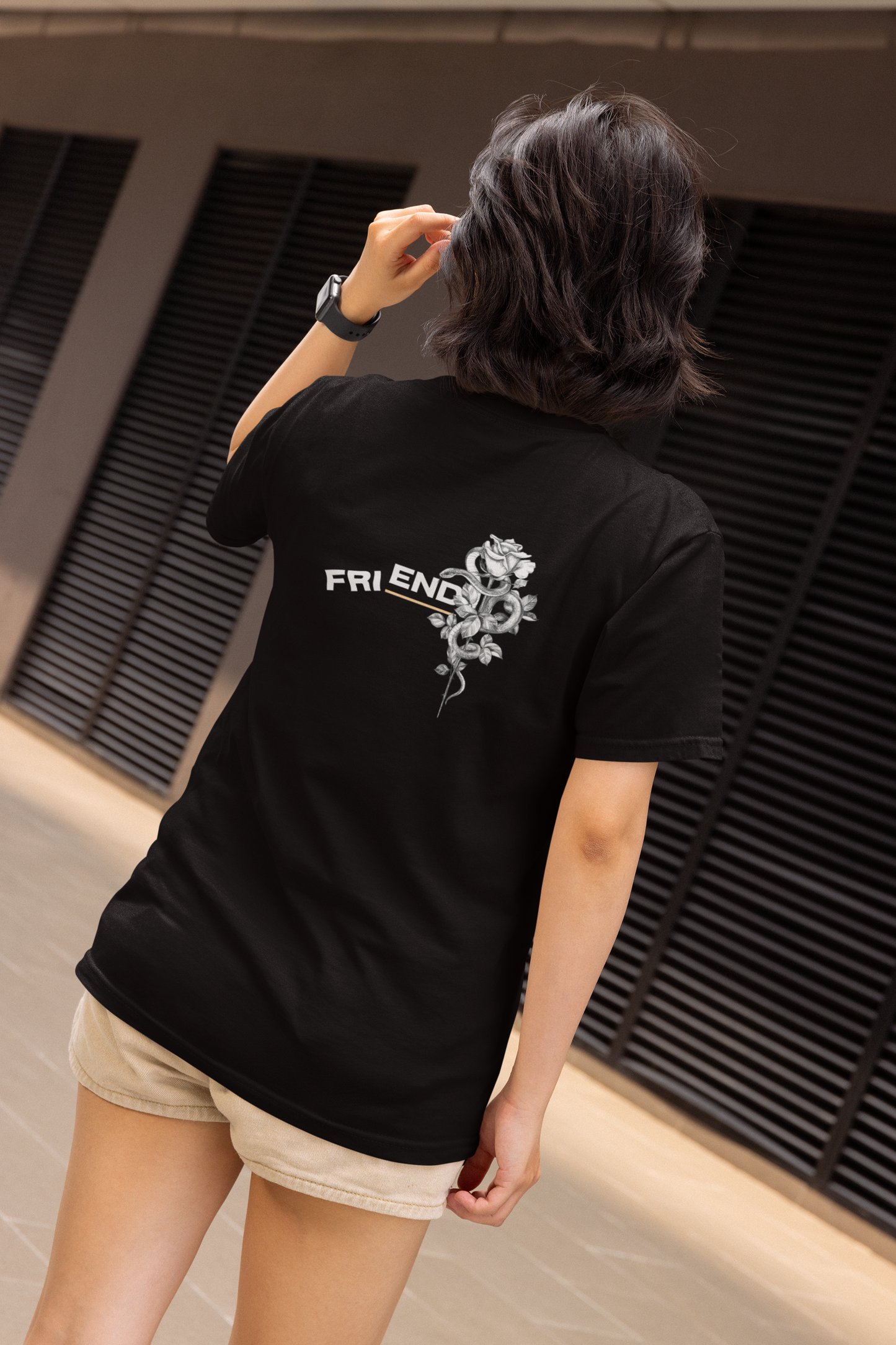 Dark Floral FRIENDS Statement Tee | Unisex Graphic T-Shirt