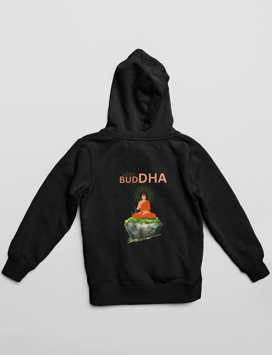 Lord Buddha Meditation Back Print Hoodie | Spiritual Zen Apparel