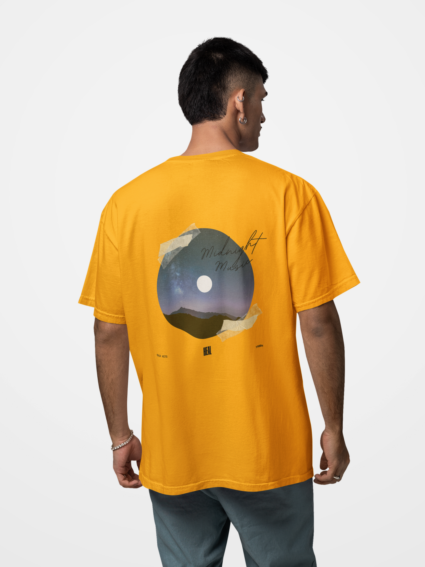 Graphic T-Shirt for Men & Women | Midnight Magic Print | Regular Fit Polyester Tee