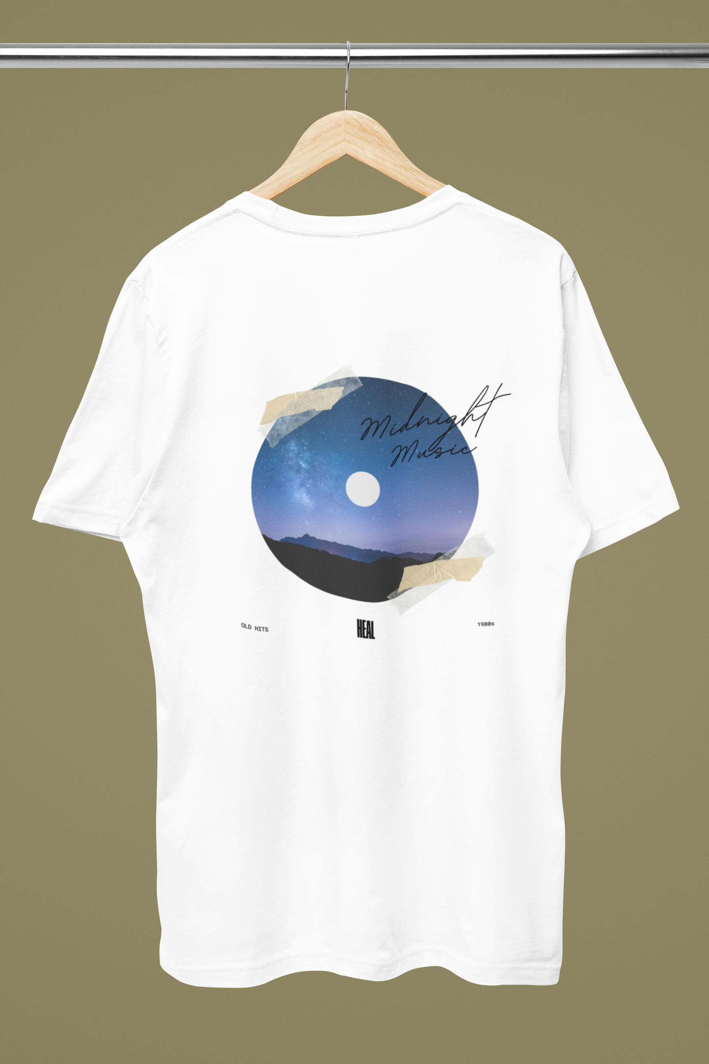 Graphic T-Shirt for Men & Women | Midnight Magic Print | Regular Fit Polyester Tee