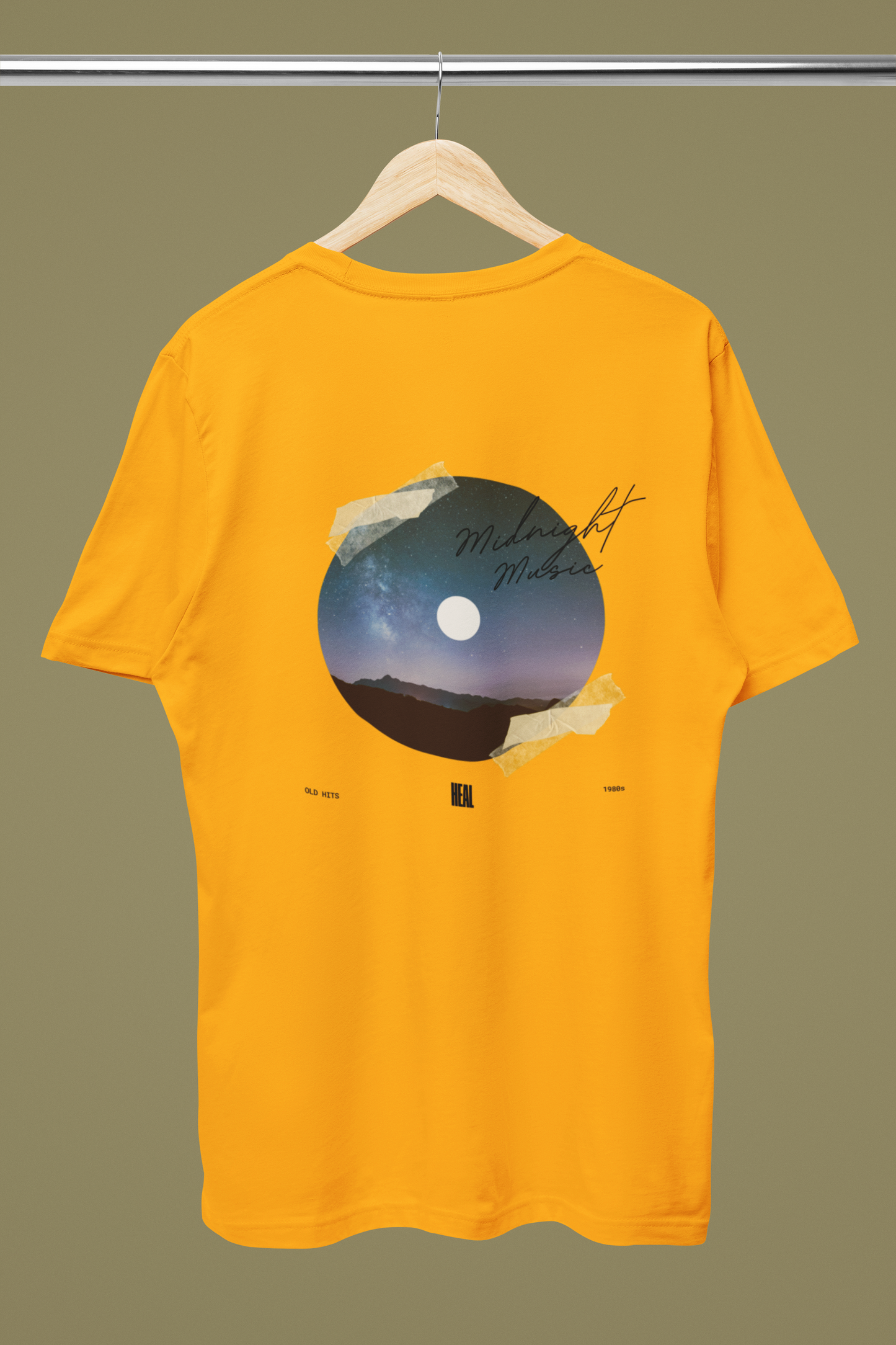 Graphic T-Shirt for Men & Women | Midnight Magic Print | Regular Fit Polyester Tee