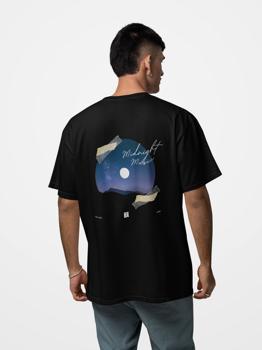 Graphic T-Shirt for Men & Women | Midnight Magic Print | Regular Fit Polyester Tee