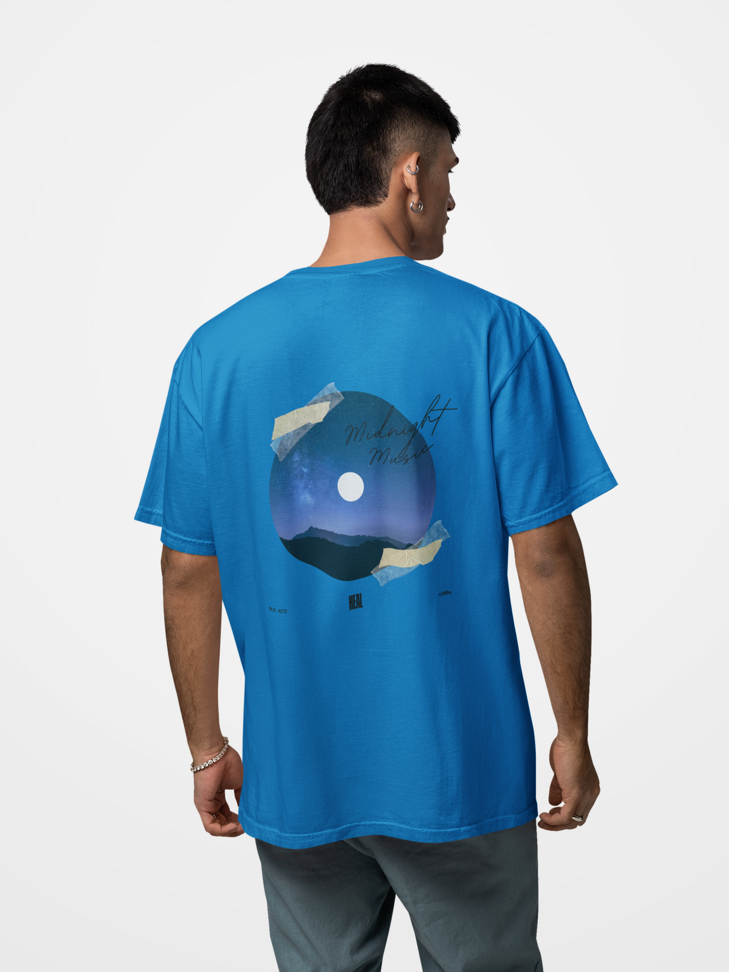 Graphic T-Shirt for Men & Women | Midnight Magic Print | Regular Fit Polyester Tee