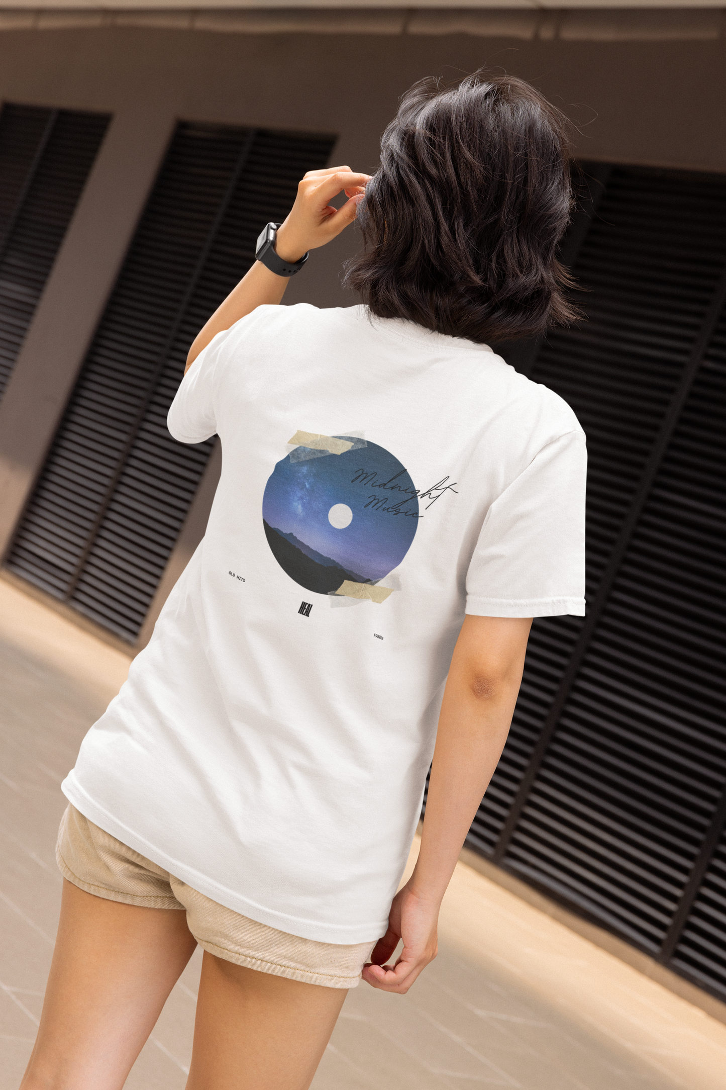 Graphic T-Shirt for Men & Women | Midnight Magic Print | Regular Fit Polyester Tee