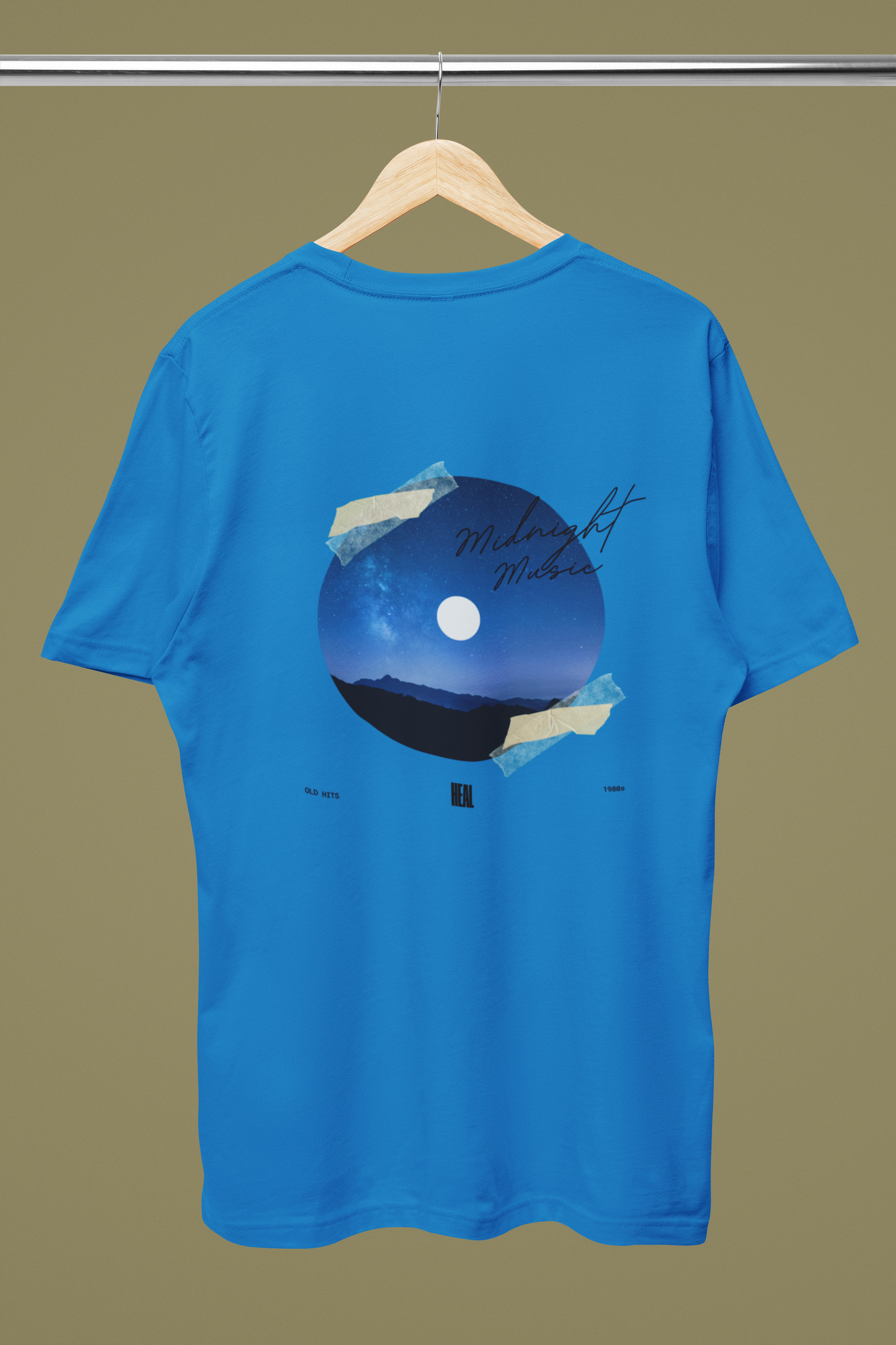 Graphic T-Shirt for Men & Women | Midnight Magic Print | Regular Fit Polyester Tee