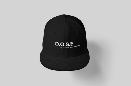 D.O.S.E. Flat Brim Snapback Cap: Your Daily Dose of Happiness