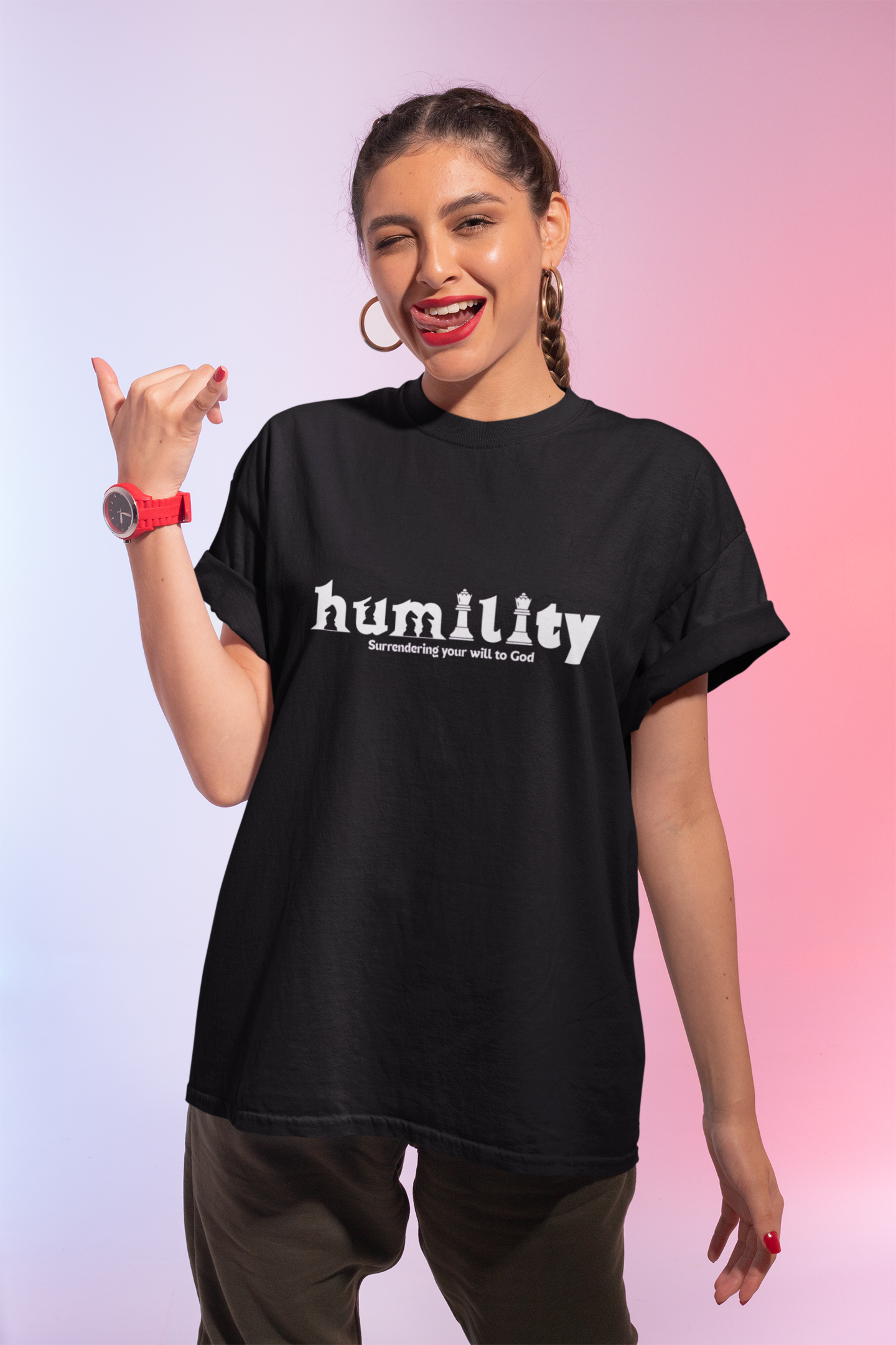 Spiritual Humility Graphic T-Shirt | Inspirational Faith-Based Apparel