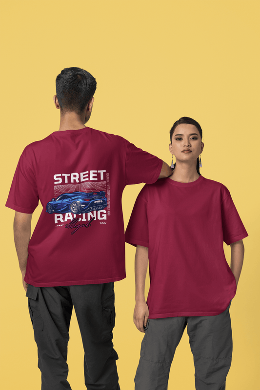 STREET RACING Hypercar Back Print T-Shirt | Automotive Graphic Tee