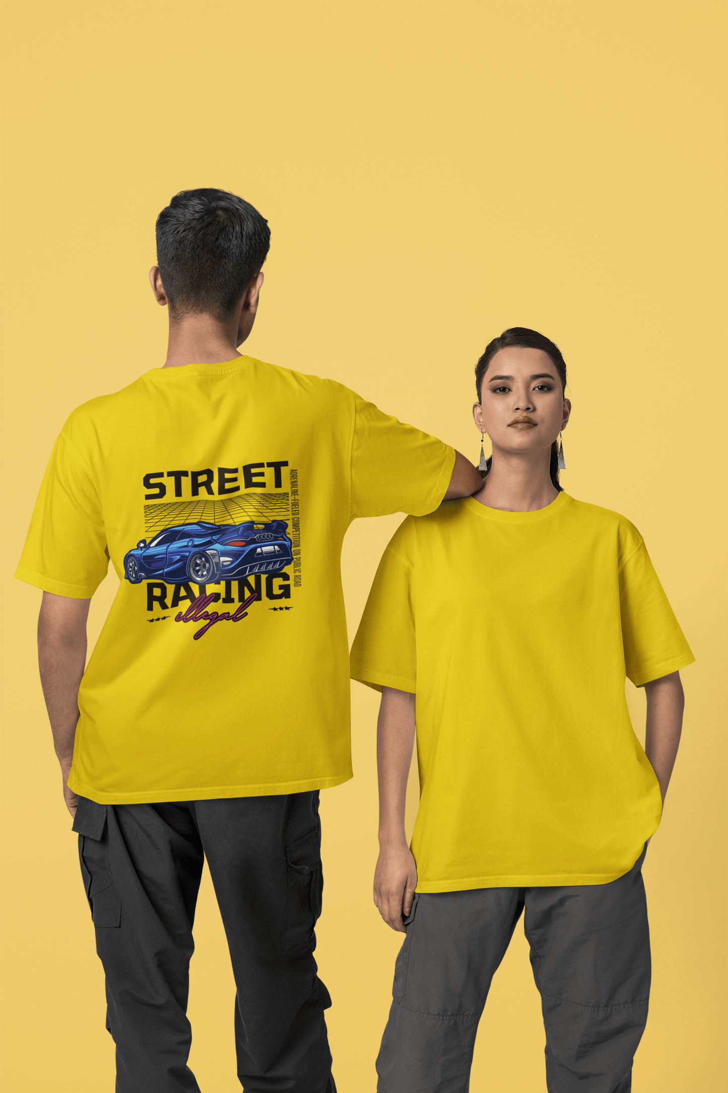 STREET RACING Hypercar Back Print T-Shirt | Automotive Graphic Tee