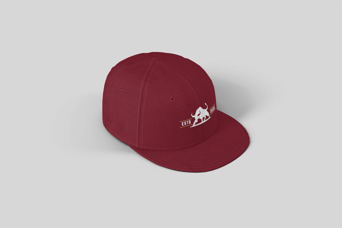 Alpha Bull Est. 2025 Snapback Cap | Black Flat Brim Hat with Aggressive Logo