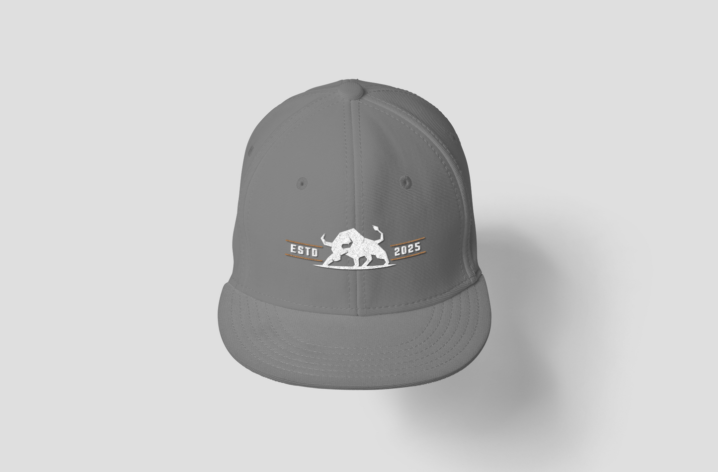 Alpha Bull Est. 2025 Snapback Cap | Black Flat Brim Hat with Aggressive Logo