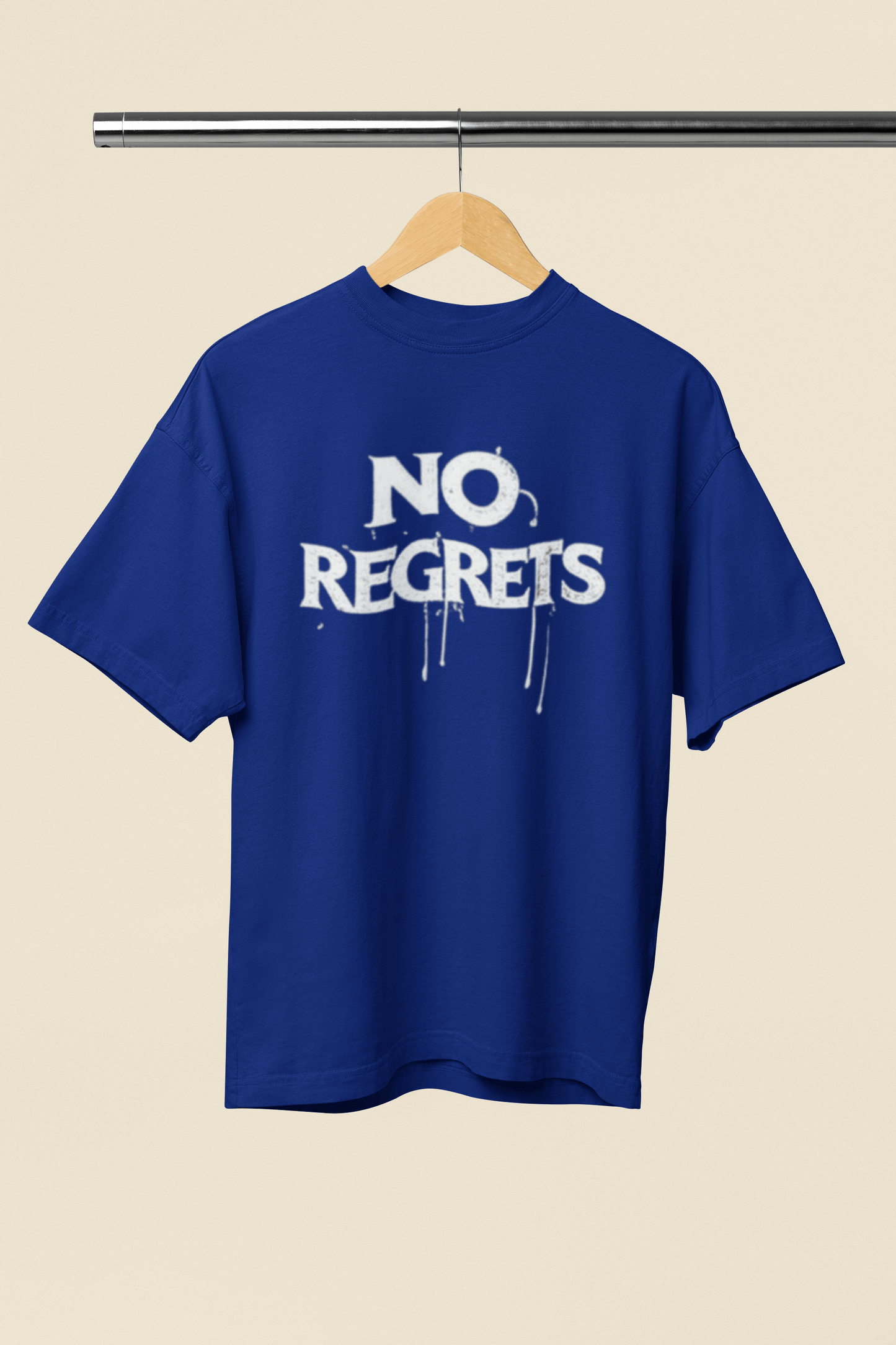 NO REGRETS Graffiti-Style Graphic T-Shirt | Drip Font Streetwear Tee