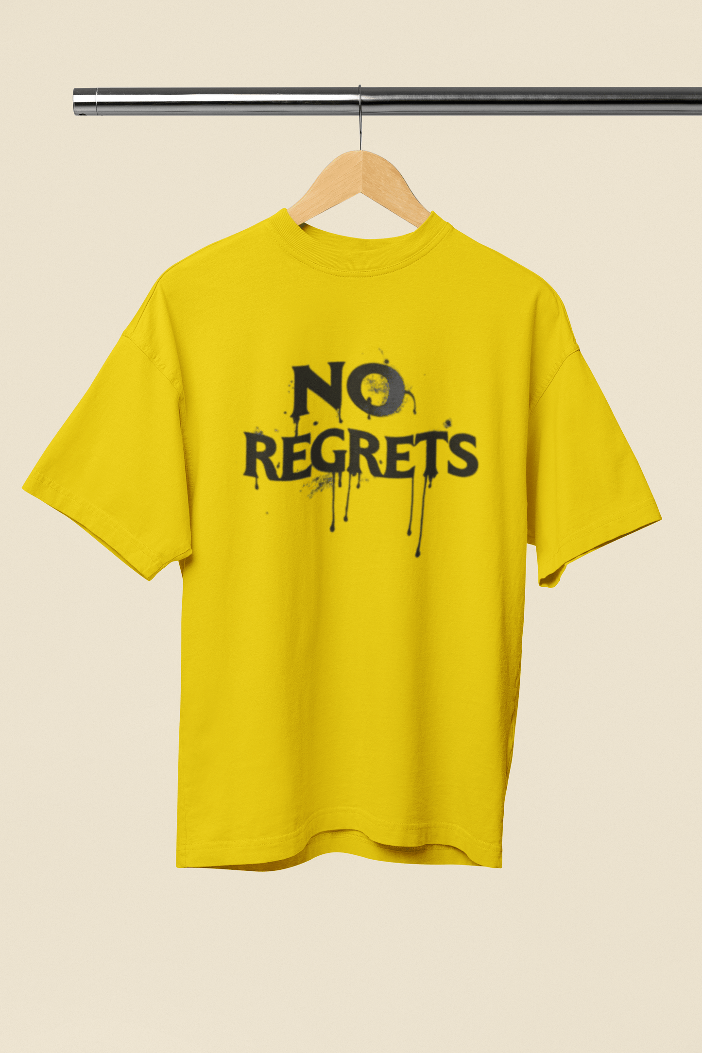 NO REGRETS Graffiti-Style Graphic T-Shirt | Drip Font Streetwear Tee