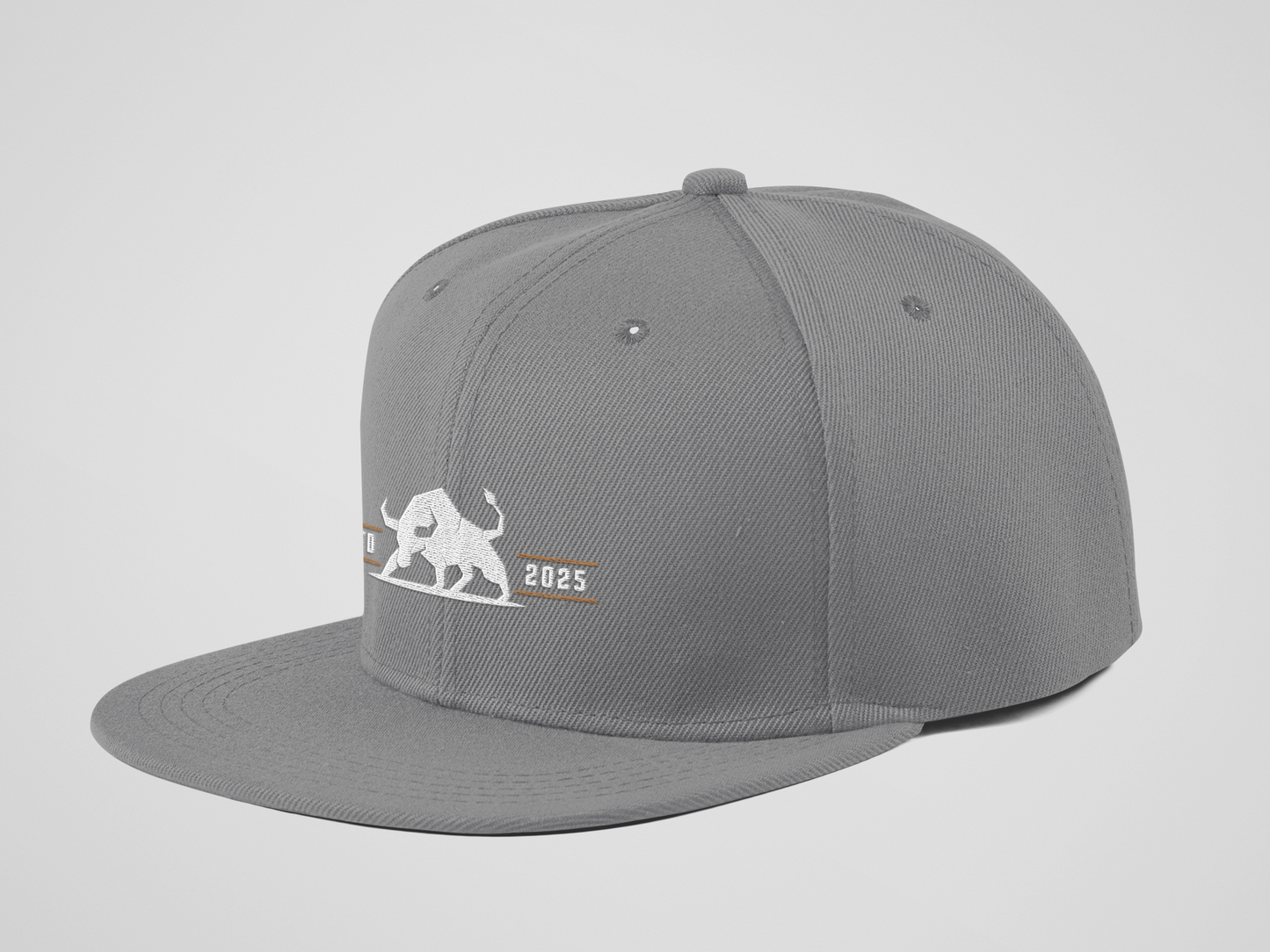 Alpha Bull Est. 2025 Snapback Cap | Black Flat Brim Hat with Aggressive Logo