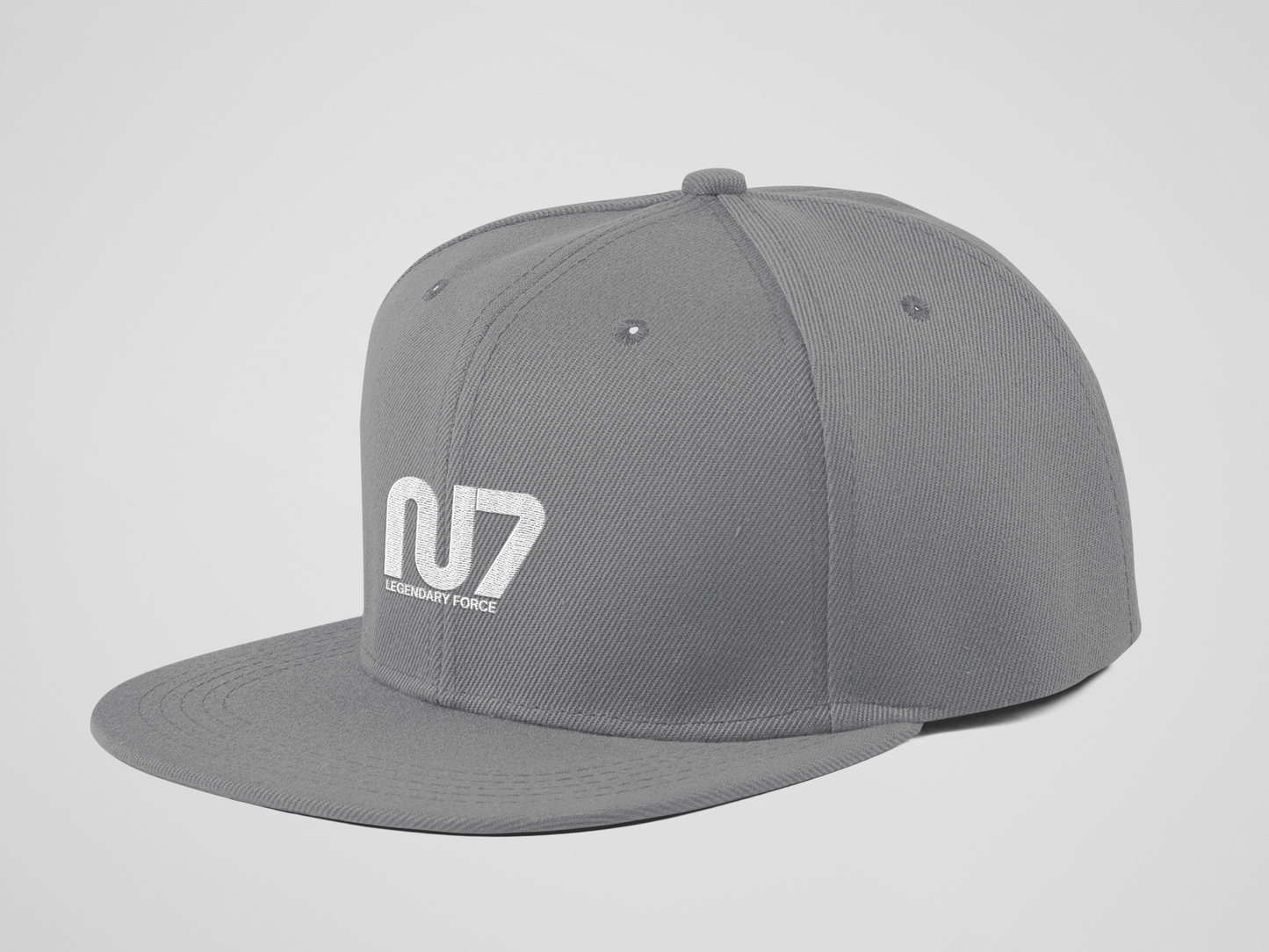 N7 Legendary Force Snapback Hat | Gray Embroidered Mass Effect Gaming Cap