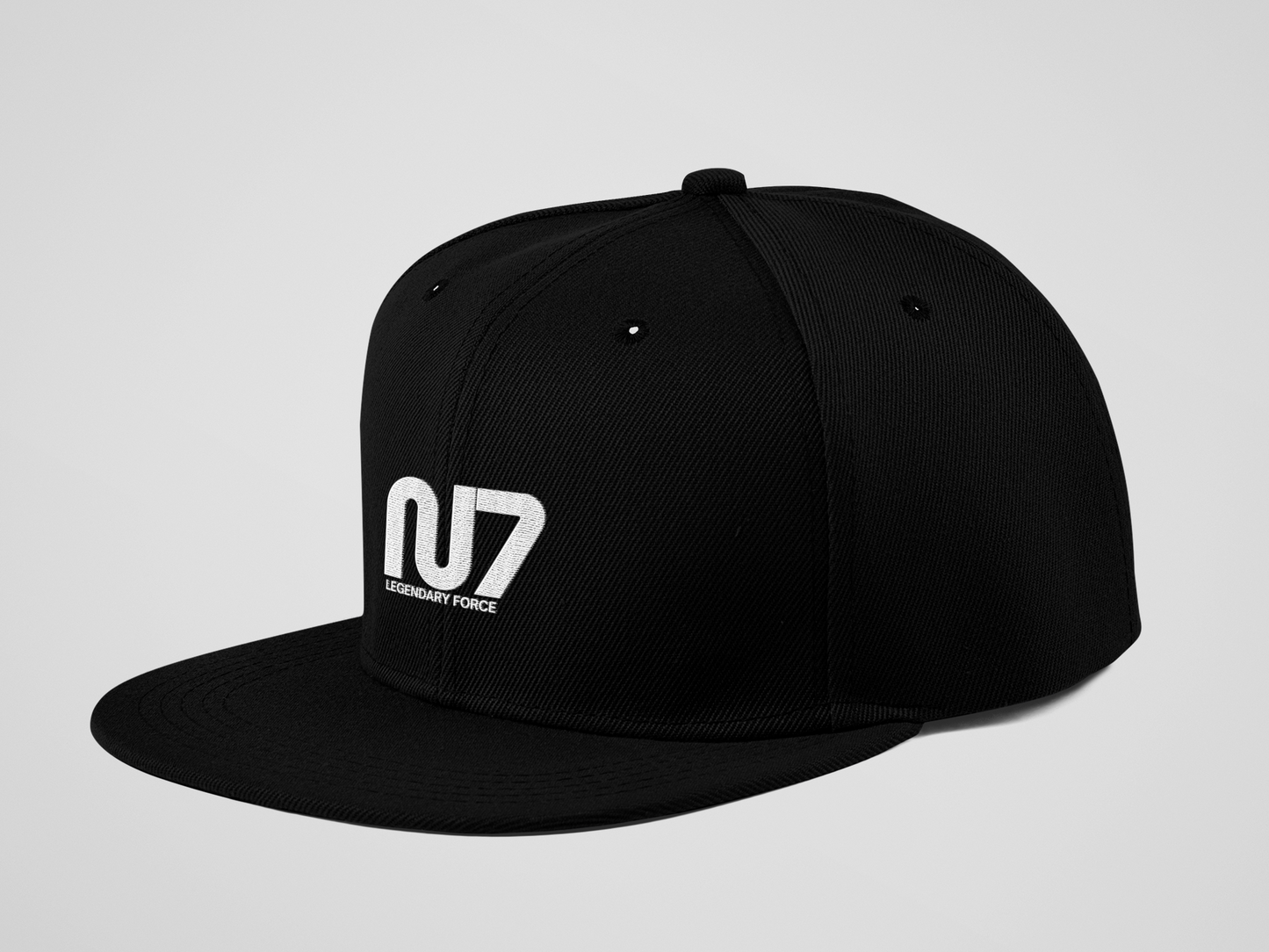 N7 Legendary Force Snapback Hat | Gray Embroidered Mass Effect Gaming Cap