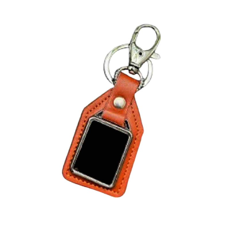 Artisan Leather Medallion Keychain