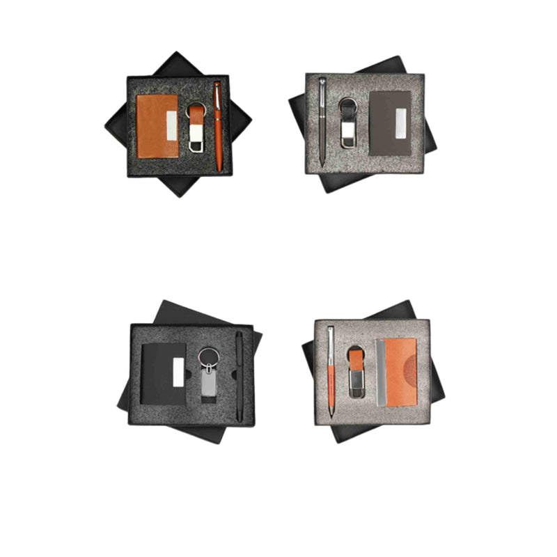 Corporate Essentials Trio: Executive Cardholder, Pen & Keychain Set