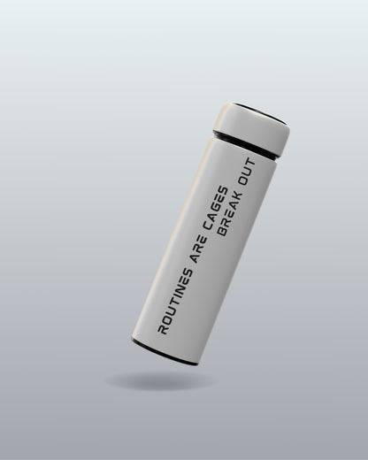 Break Out Motivational Black Insulated Water Bottle | Minimalist Stainless Steel Gym & Travel Flask