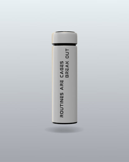 Break Out Motivational Black Insulated Water Bottle | Minimalist Stainless Steel Gym & Travel Flask