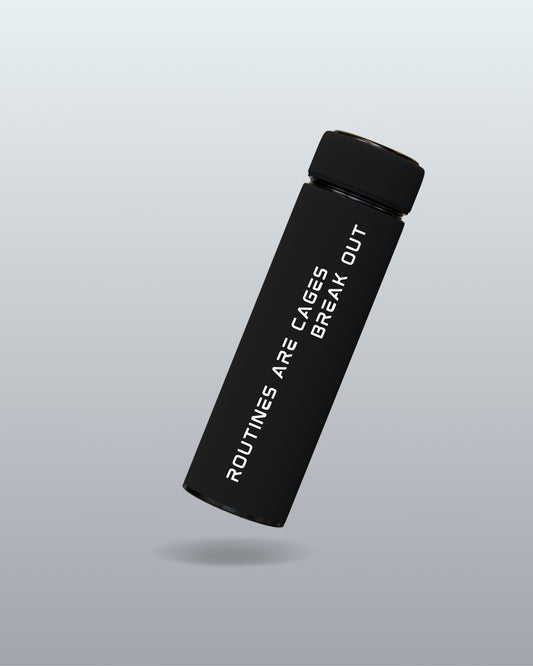 Break Out Motivational Black Insulated Water Bottle | Minimalist Stainless Steel Gym & Travel Flask