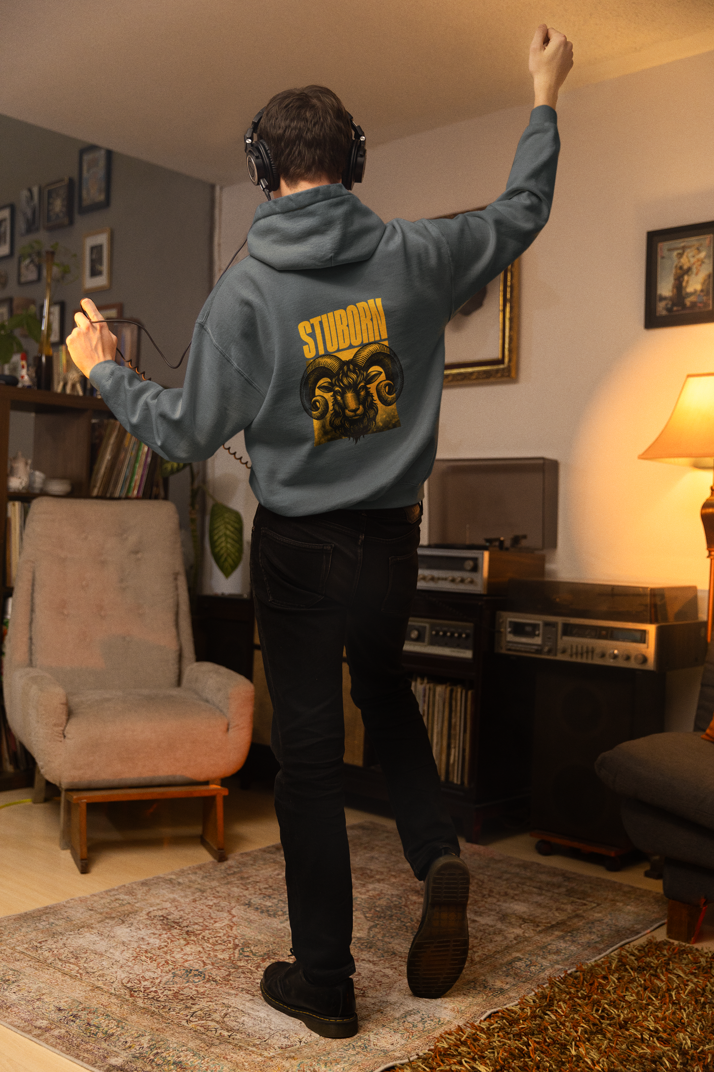 'Stubborn' Ram Graphic Oversized Hoodie | Streetwear Collection
