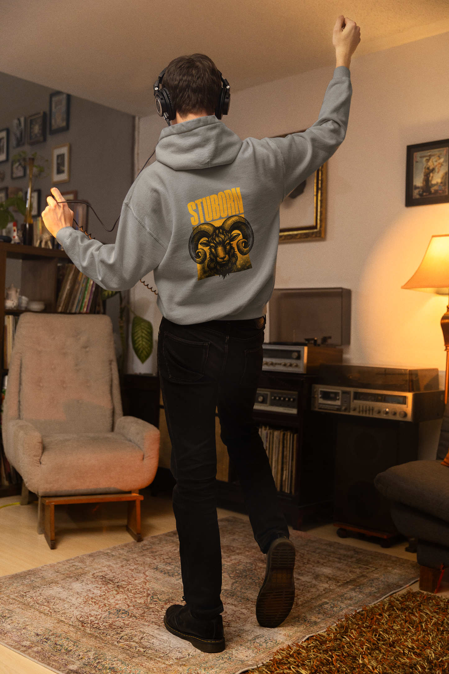 'Stubborn' Ram Graphic Oversized Hoodie | Streetwear Collection
