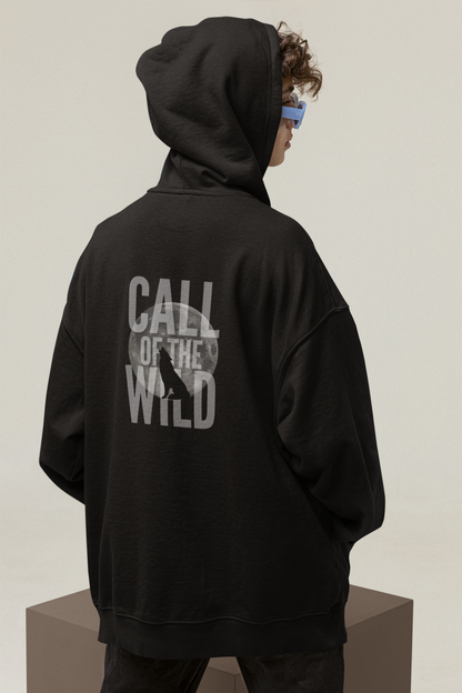 Oversized Hoodie | 'Call of the Wild' Wolf Silhouette Print