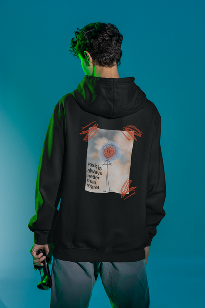 Oversized Hoodie | 'Risk is Always Better' Back Graphic