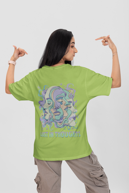 'Lost in Thoughts' Oversized Graphic Tee | Psychedelic Streetwear-Mysoul