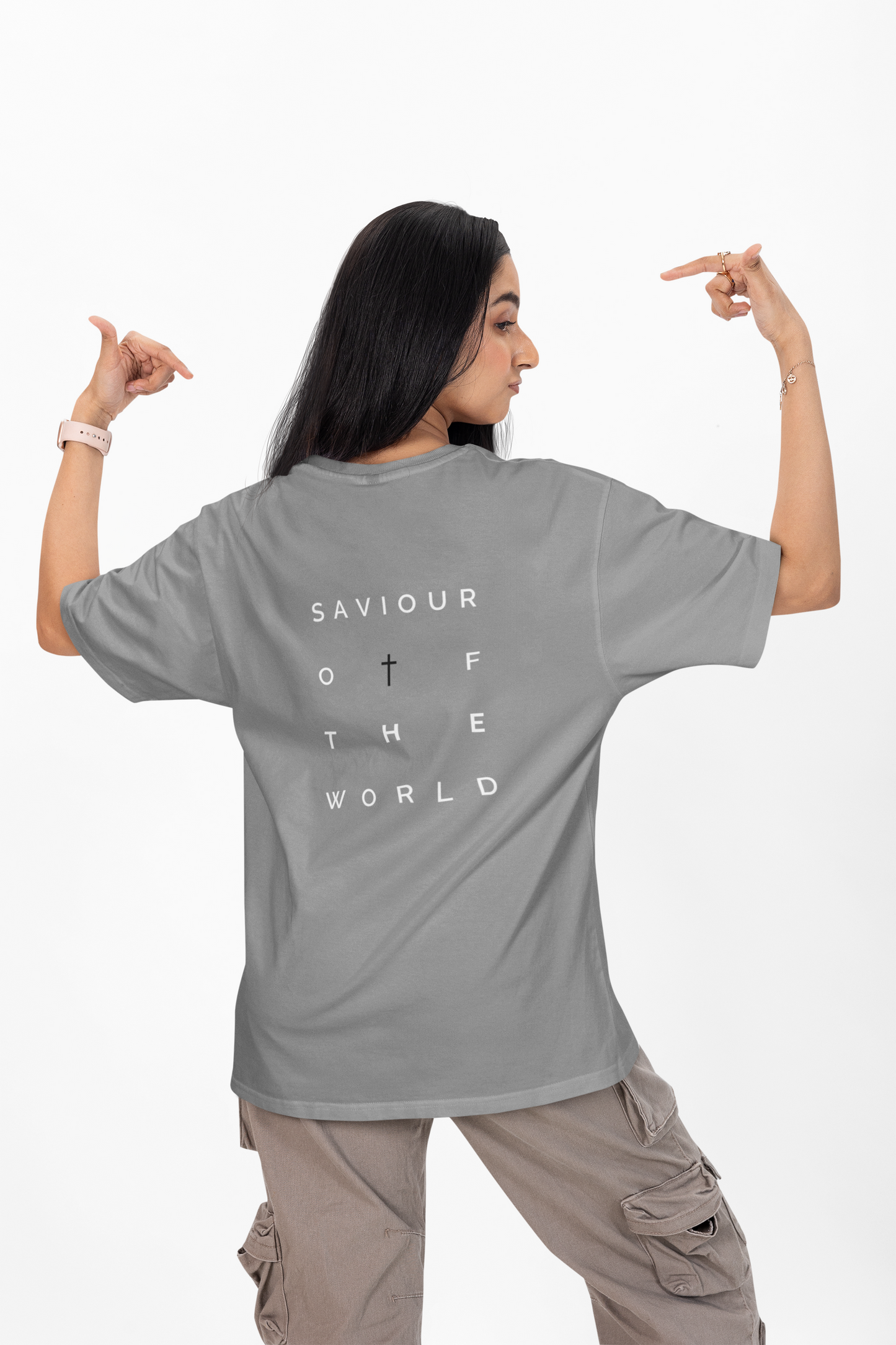 Oversized T-Shirt | 'Saviour of the World' Back Graphic-Mysoul