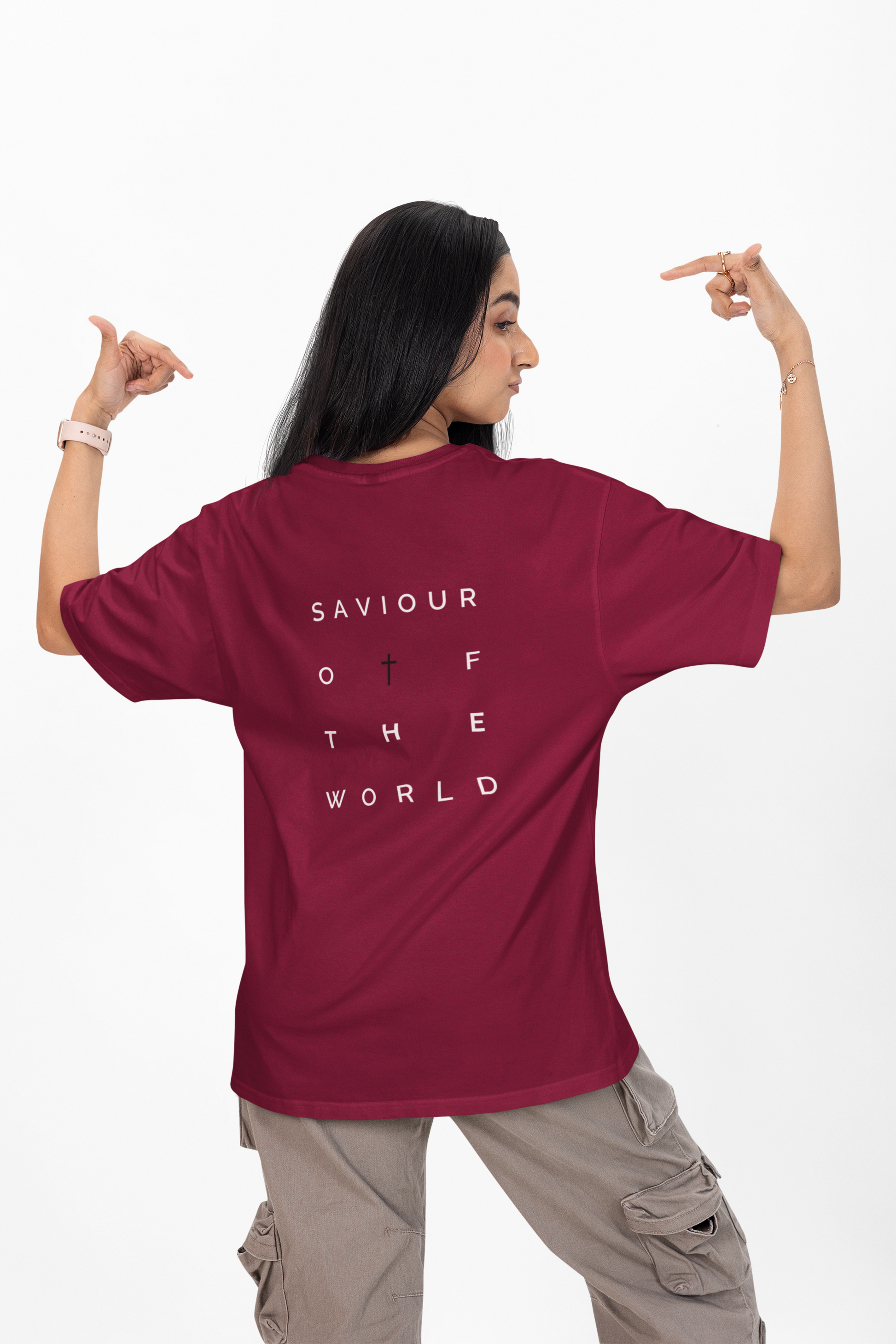 Oversized T-Shirt | 'Saviour of the World' Back Graphic-Mysoul