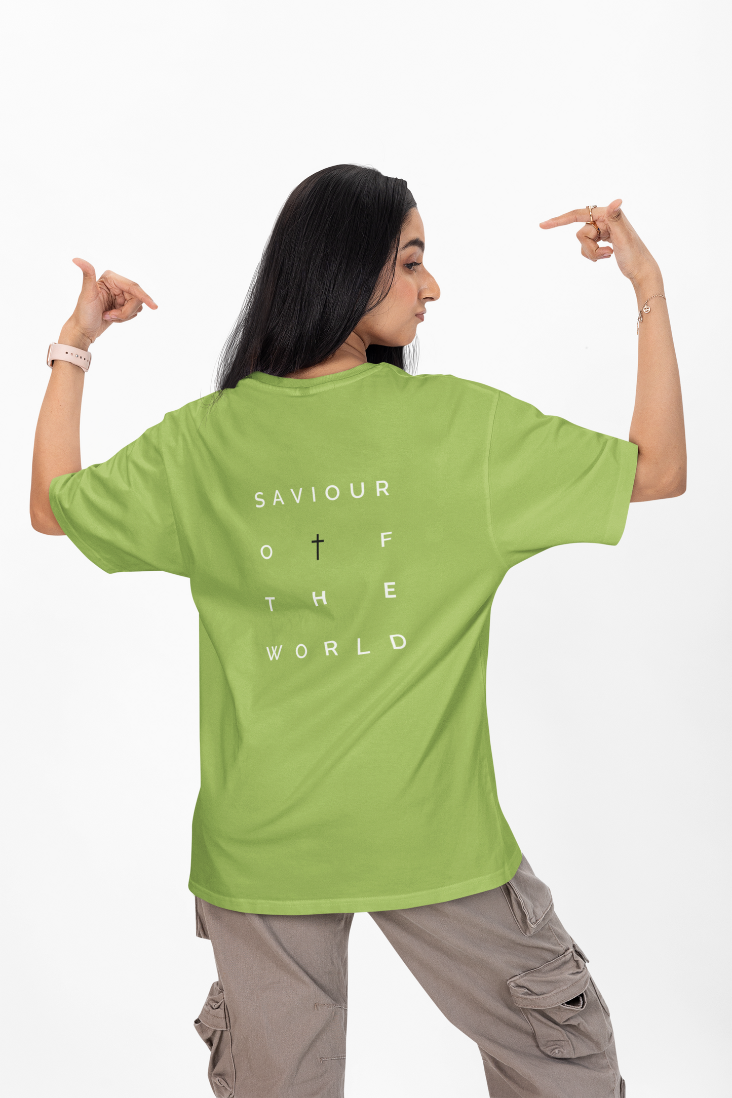 Oversized T-Shirt | 'Saviour of the World' Back Graphic-Mysoul