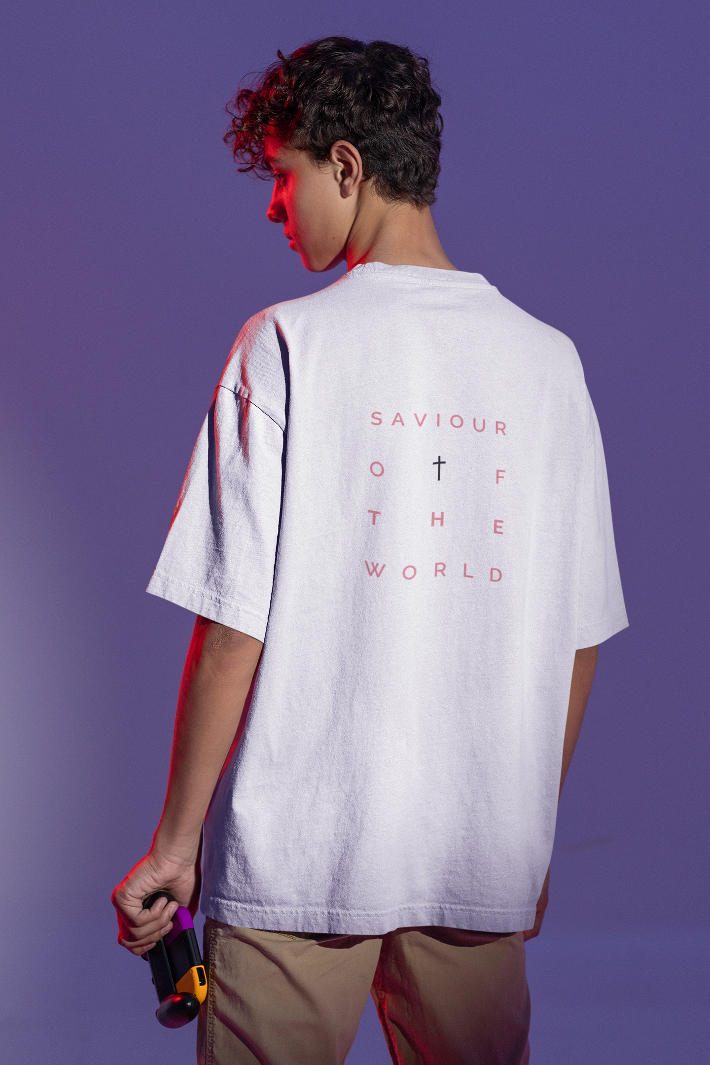 Oversized T-Shirt | 'Saviour of the World' Back Graphic-Mysoul