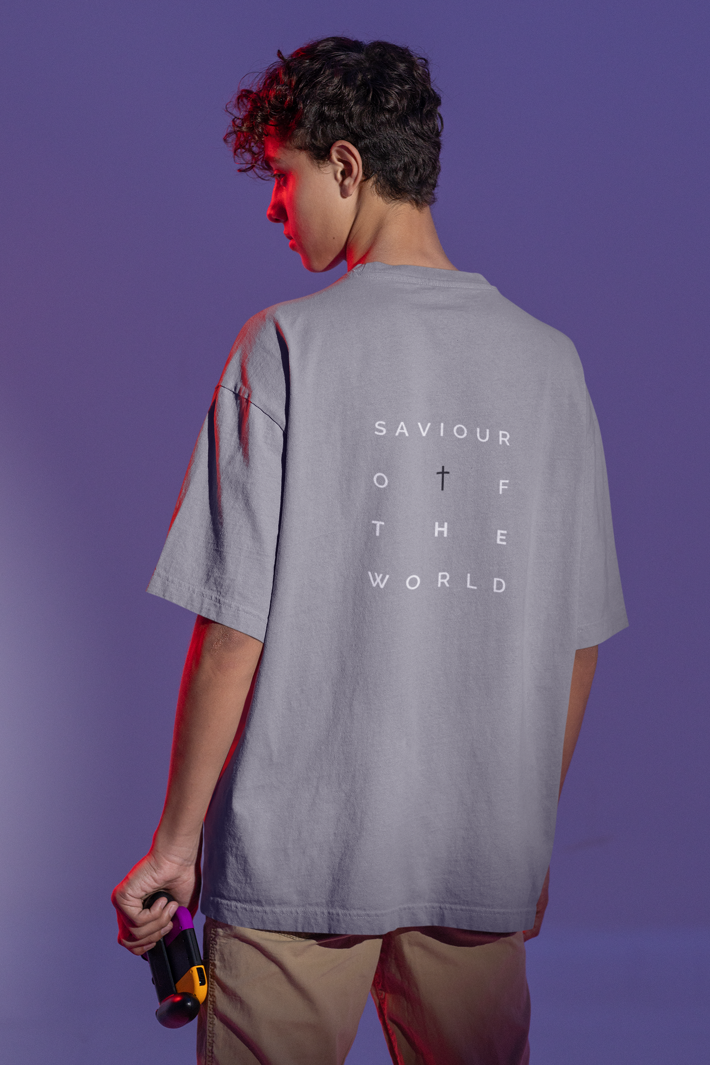 Oversized T-Shirt | 'Saviour of the World' Back Graphic-Mysoul