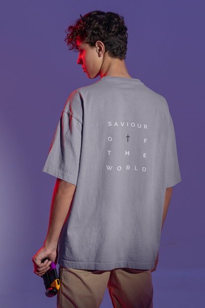 Oversized T-Shirt | 'Saviour of the World' Back Graphic-Mysoul
