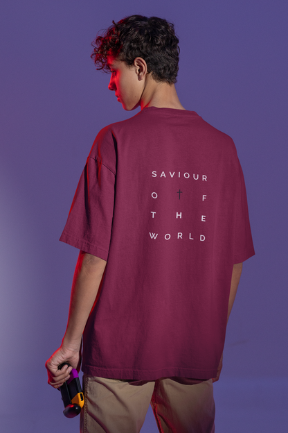 Oversized T-Shirt | 'Saviour of the World' Back Graphic-Mysoul