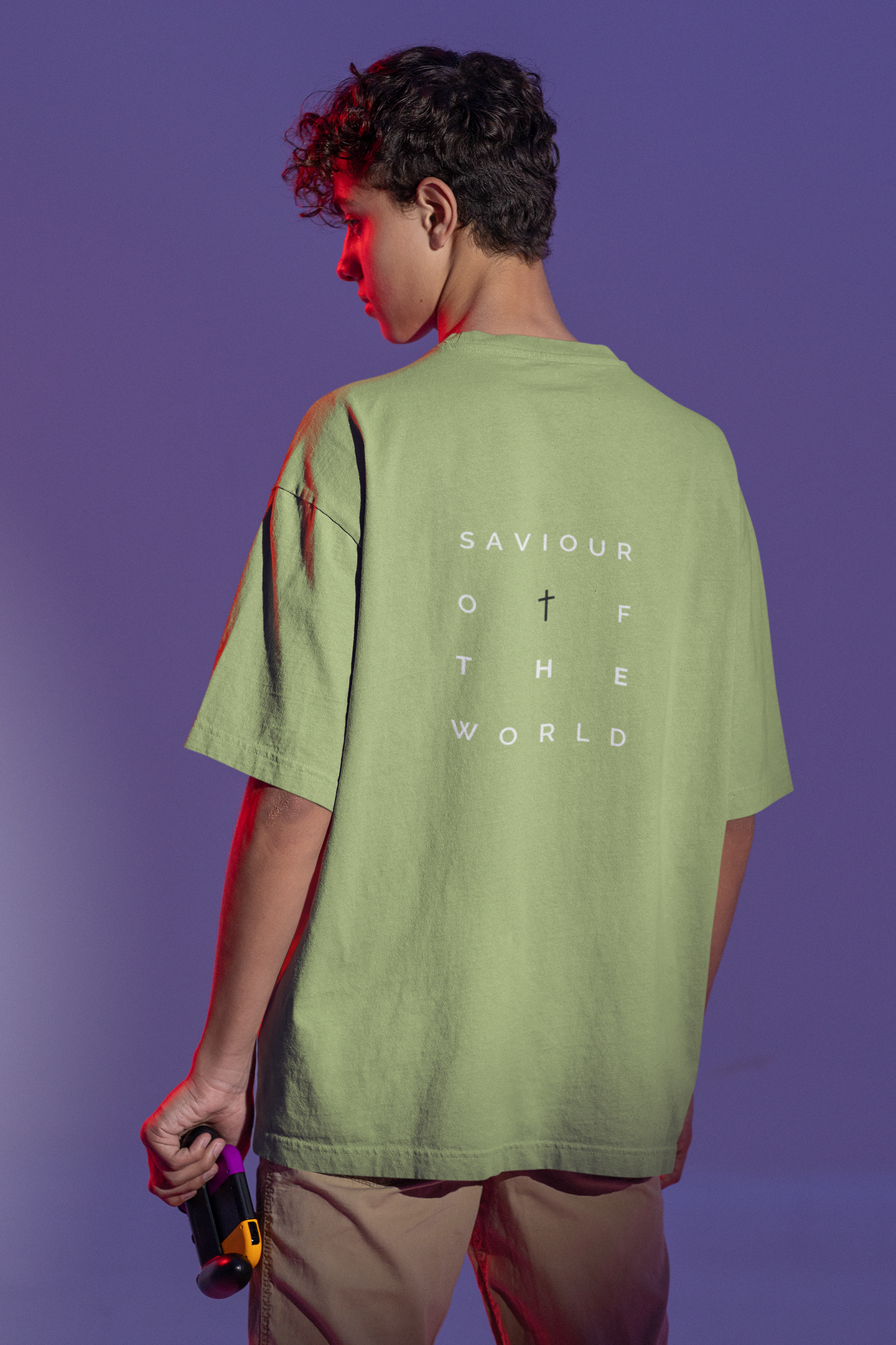 Oversized T-Shirt | 'Saviour of the World' Back Graphic-Mysoul