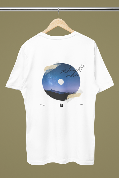 Graphic T-Shirt for Men & Women | Midnight Magic Print | Regular Fit Polyester Tee