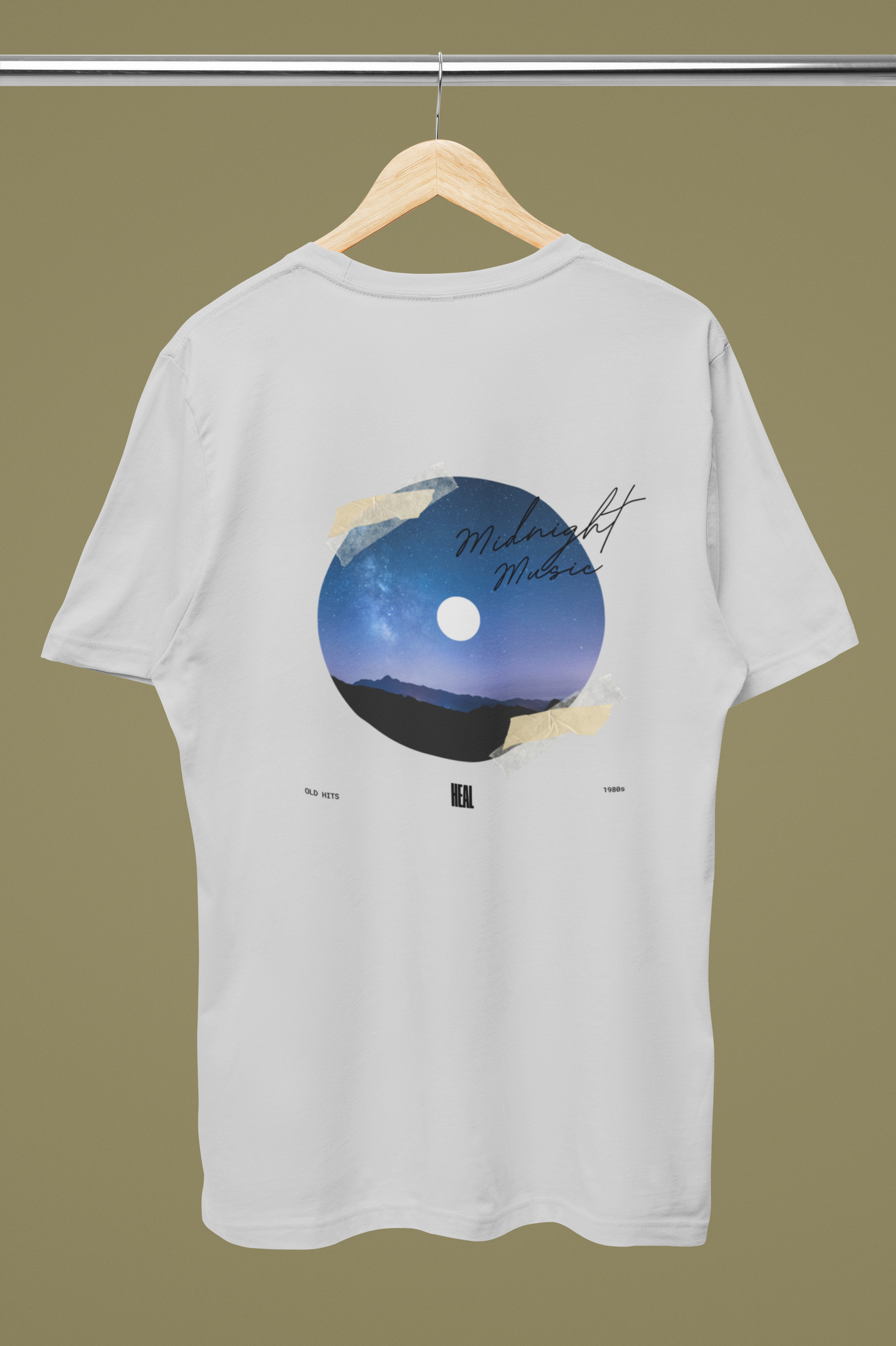 Graphic T-Shirt for Men & Women | Midnight Magic Print | Regular Fit Polyester Tee