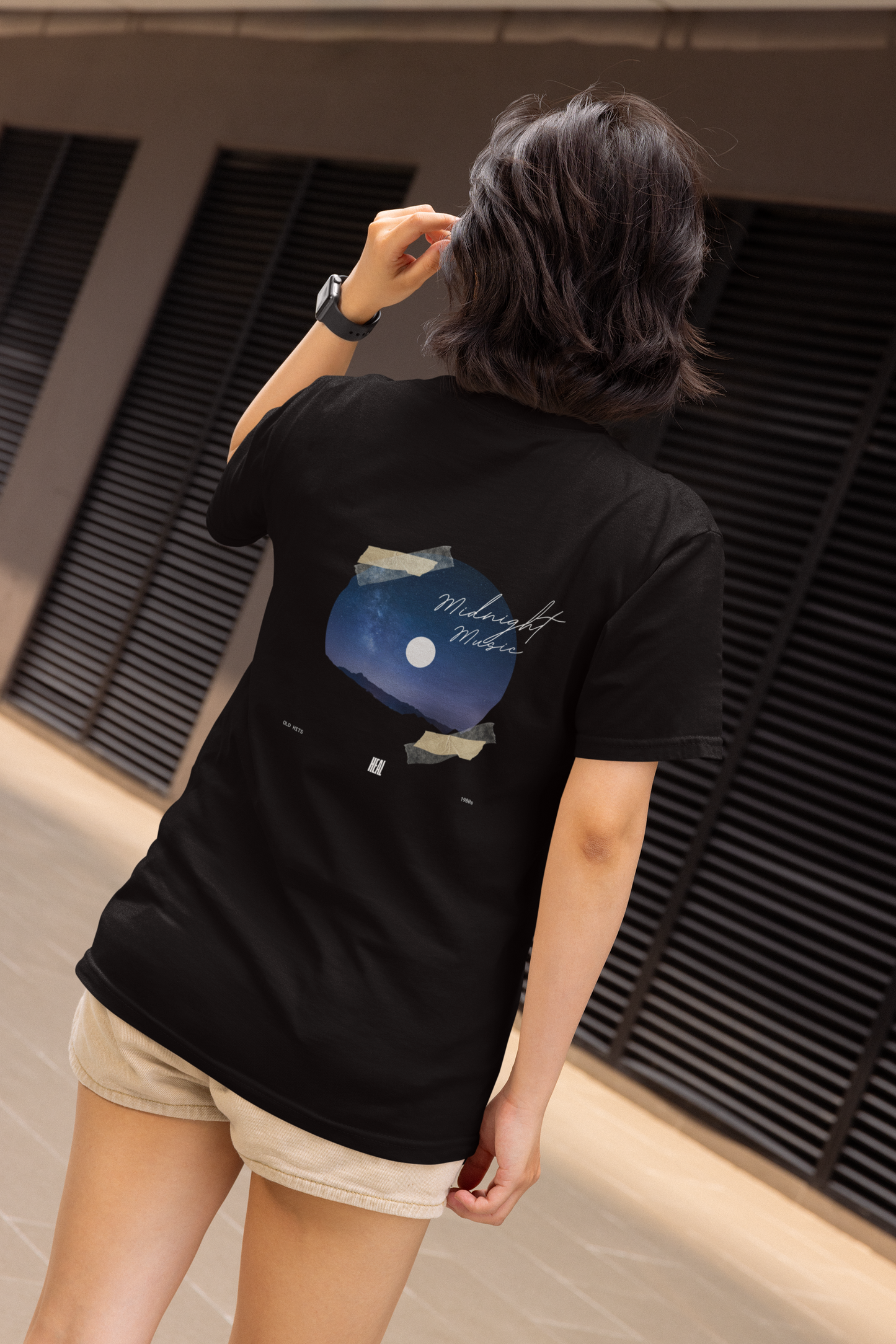 Graphic T-Shirt for Men & Women | Midnight Magic Print | Regular Fit Polyester Tee