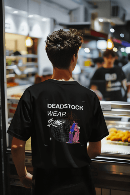 Vintage Street Art Globe & Figures T-Shirt | DEADSTOCK WEAR