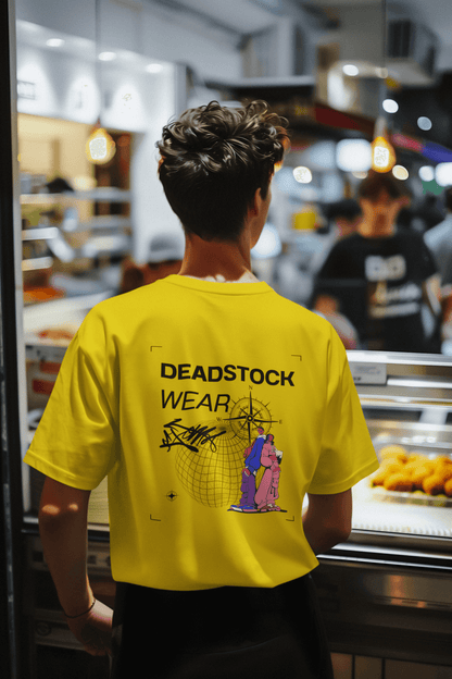 Vintage Street Art Globe & Figures T-Shirt | DEADSTOCK WEAR