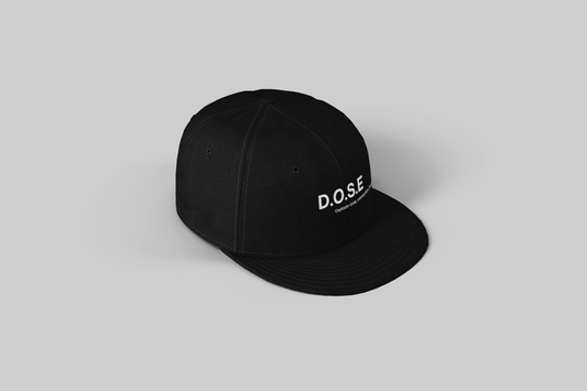 D.O.S.E. Flat Brim Snapback Cap: Your Daily Dose of Happiness