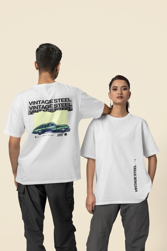 VINTAGE STEEL Classic Car Back Print T-Shirt | Worn to Last