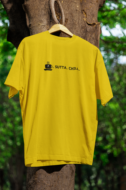 Chai. Sutta. Chill. Minimalist Graphic T-Shirt | Relaxation Vibe Tee